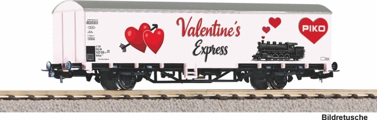 PIKO Gedeckter Güterwagen Valentins-Express H0 1:87 limitierte Edition