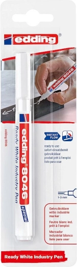 Permanenter weißer Marker Edding 8046 Ready, Blister