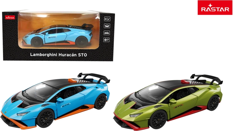 Metall-Automodell Rastar Lamborghini Huracan STO 1:32 blau - 1 Stück