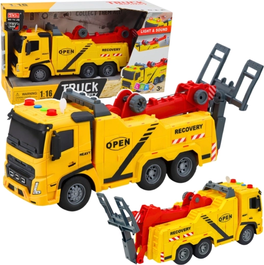 Abschleppwagen mit Plattform 1:16 mit Licht und Sound