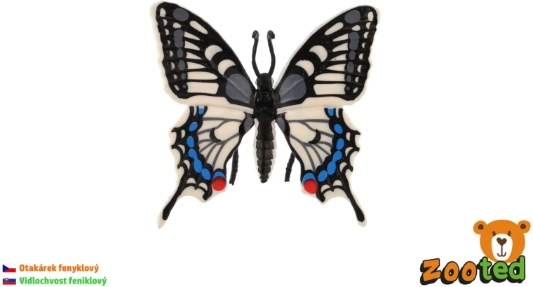 Dekorativer Schwalbenschwanz-Schmetterling aus Kunststoff 8 cm