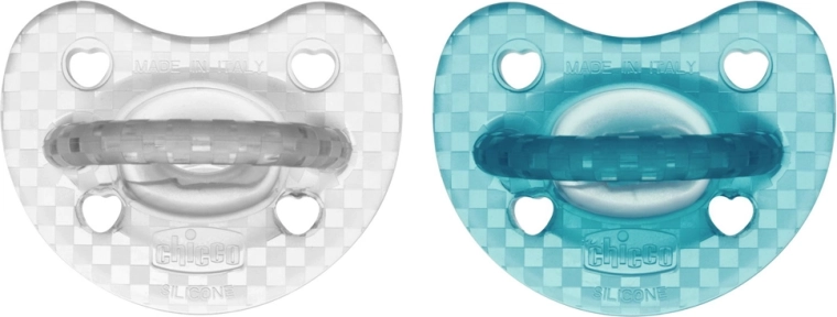 Chicco Physio Luxe kieferorthopädischer Schnuller grün-grau 16–36 m, 2 Stk.