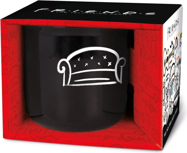 Tasse Freunde schwarz 410 ml