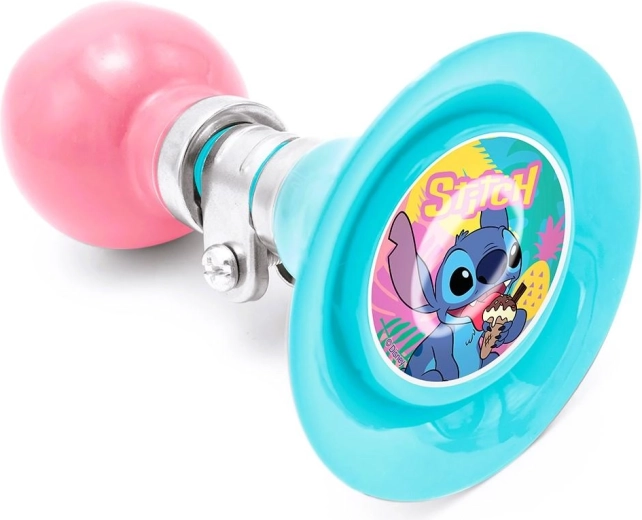 Kinder-Fahrradhorn Stitch rosa-türkis - 1 Stück