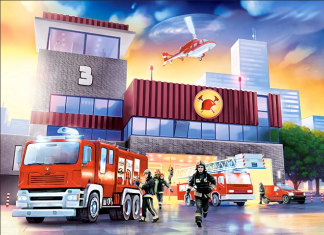 70-Teile-Puzzle – Feuerwehrwache