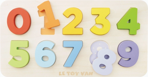 LE TOY VAN Einlegepuzzle aus FSC-Holz mit Zahlen