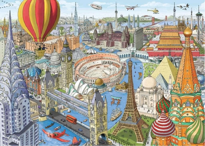 Puzzle Reise um die Welt in 80 Tagen 1000 Teile