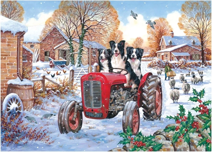 Puzzle Ein Hundeleben auf dem Bauernhof, 1000 Teile