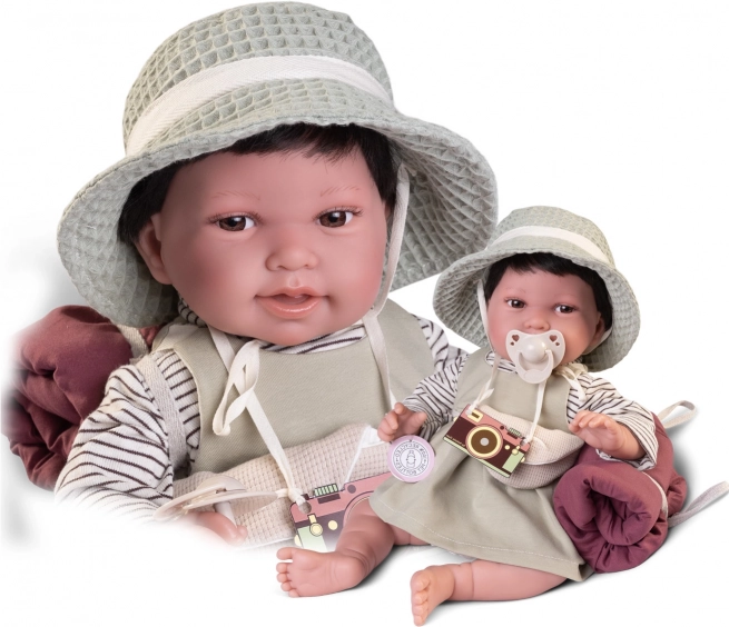 Realistisches Baby-Puppe Antonio Juan Pipa mit weichem Stoffkörper 42 cm