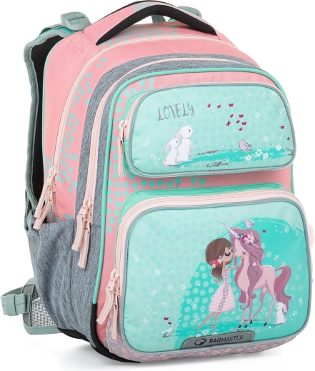 Bagmaster Schulrucksack Dopi 23 B Einhorn und Häschen