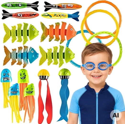 Woopie Set aus Tauchspielzeug für den Pool – 20 Stk.