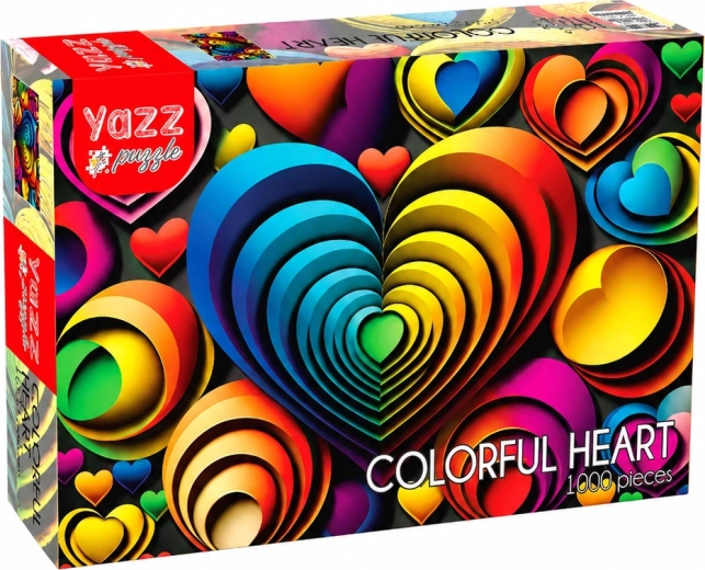 YAZZ Puzzle Bunte Herzen 1000 Teile