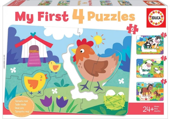 Meine ersten Puzzles Mütter und Jungtiere 4-in-1 EDUCA