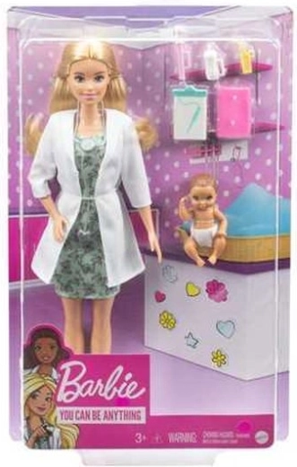 Barbie-Puppe als Kinderärztin mit Baby