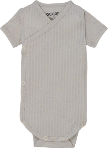 Lodger Romper mit kurzen Ärmeln Seersucker Steel Größe 62