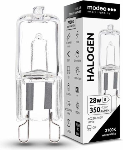 Modee ECO Halogenlampe G9 28 W, 350 lm, warmweiß, dimmbar