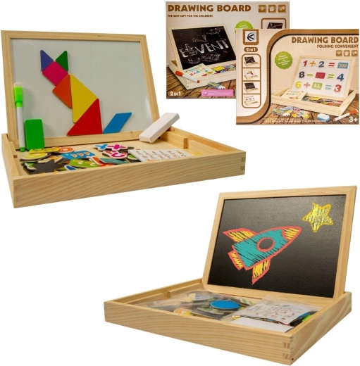 Holz-Multifunktions-Lerntafel 2in1 - 1 Stück