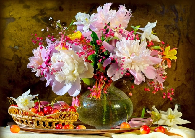 Puzzle Schönheit der Pfingstrosen 1000 Teile