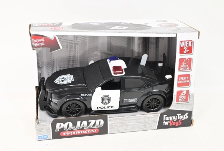 Polizeiauto mit Friktionsantrieb mit Licht und Sound