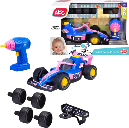 Dickie Toys ABC Build A Rennwagen BWT Alpine mit elektrischem Schraubendreher