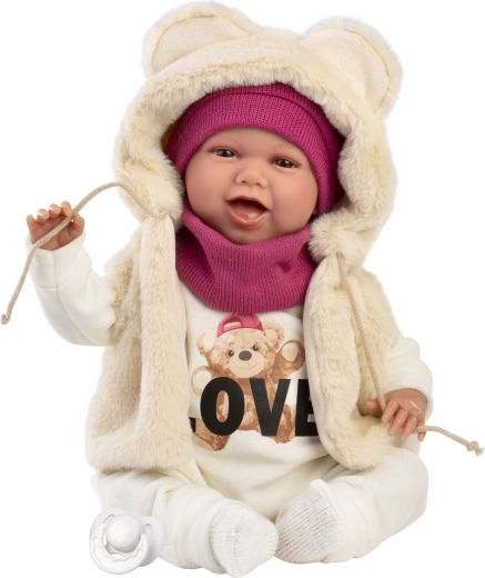 Llorens NEW BORN realistische Neugeborenenpuppe mit Geräuschen 42 cm