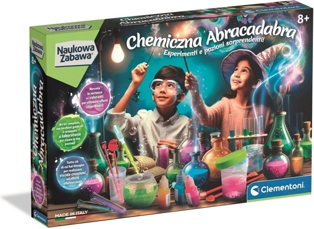 Clementoni Wissenschaftlicher Spaß – Chemie-Set Abrakadabra