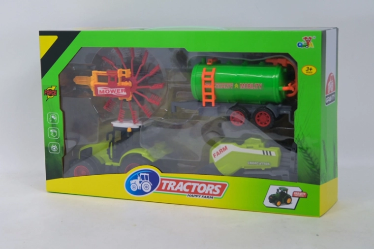Bauernhof-Set: Traktor + 3 Maschinen