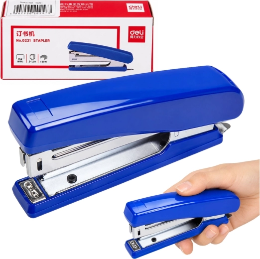 Deli Bürohefter 24/6, blau, bis zu 20 Blatt