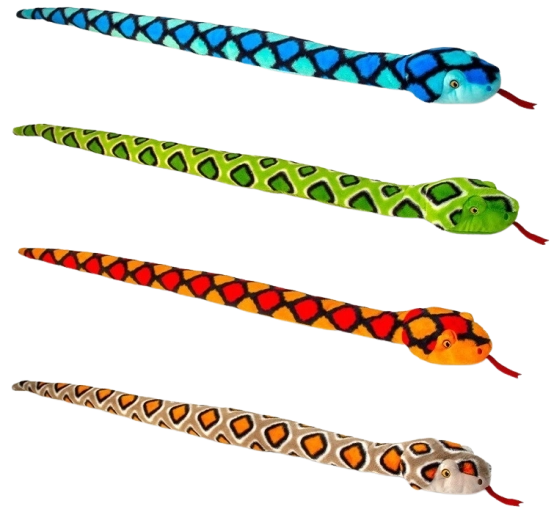 Plüschschlange Keeleco 200 cm, 3 Varianten – 1 Stück