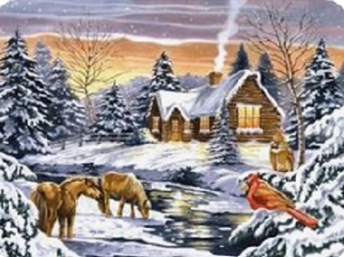 Norimpex Diamantmalerei Haus am Bach 30 × 40 cm