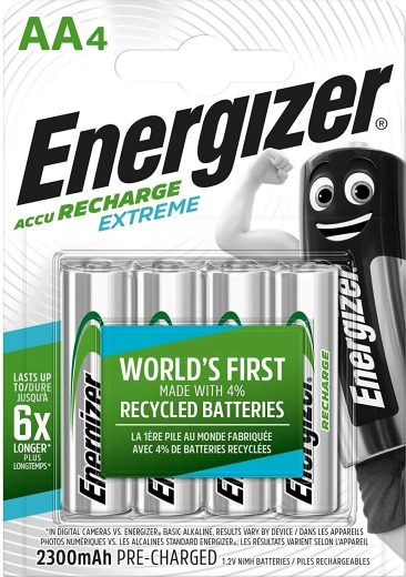 Energizer Extreme AA 2300 mAh Akkus - 4 Stück