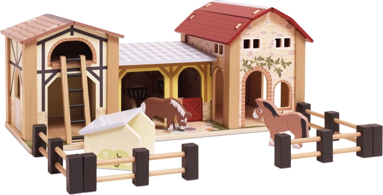 Holzfarm mit Pferdefiguren Le Toy Van