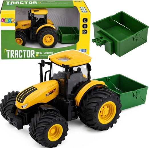 Landwirtschaftlicher Traktor mit Düngerstreuer 1:24 mit Licht und Sound