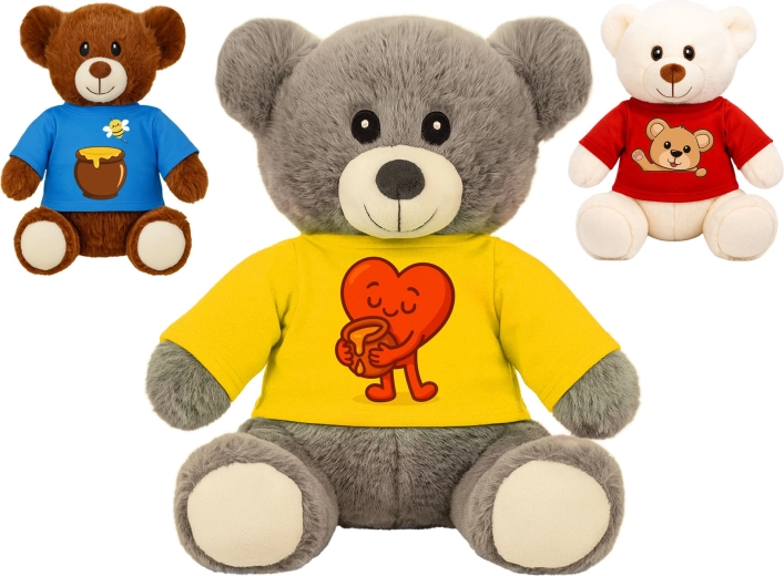 Plüsch-Sitzbär im T-Shirt 26,5 cm