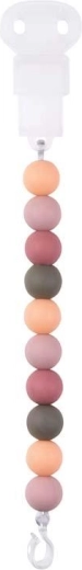 Nattou Silikon-Schnullerclip Peach BPA-frei
