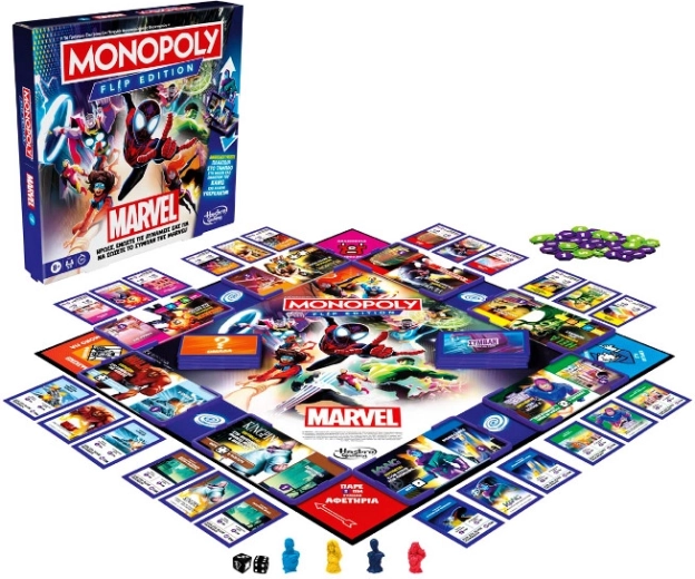 Monopoly Flip Marvel – familiäres Brettspiel auf Polnisch