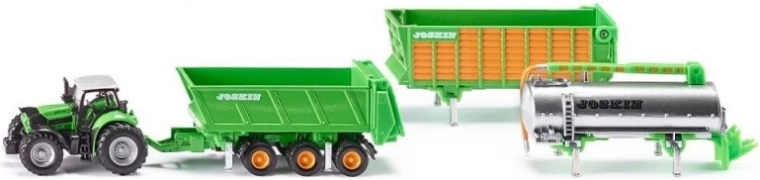 Siku Farmer Traktor Deutz mit Joskin-Anhängerset