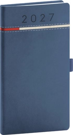 Notique Taschenkalender Tomy 2027 blau-rot 9 × 15,5 cm