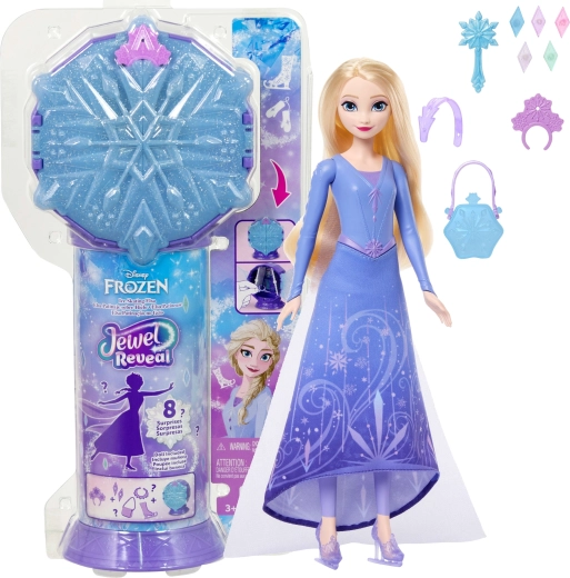 Mattel Disney Frozen Jewel Reveal Puppe Elsa auf Schlittschuhen mit Zubehör
