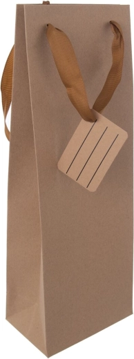 Geschenkpapiertüte für Wein Nature 12 × 8,5 × 36 cm