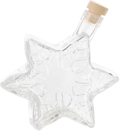 Flasche 500 ml mit Korken 19 mm – Schneeflocke