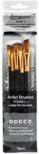 Set flacher Pinsel 2, 6, 8, 10 und 12