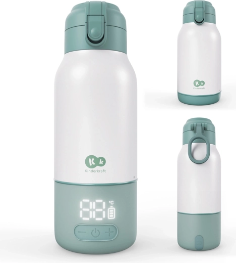 Kinderkraft Reise-Milchwärmer und Thermoskanne 2-in-1 Gaja Green