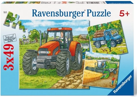 Puzzle Landwirtschaftsmaschinen 3x49 Teile Ravensburger