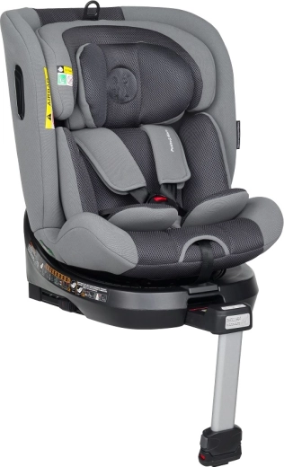 Autokindersitz PETITE&MARS Twistguard Pro i-Size Grey Air, drehbar 40–150 cm