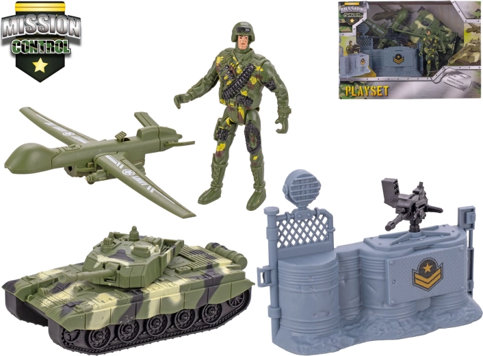 Mission Control Panzer mit Zubehör 18,5 cm – Spielset