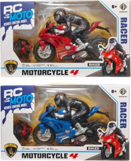 Ferngesteuertes Sportmotorrad mit Fahrerfigur und Ladegerät – 1 Stück