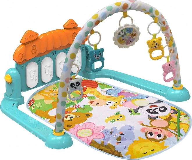 Chipolino Spieldecke mit Klavier Zoo Party – Blau
