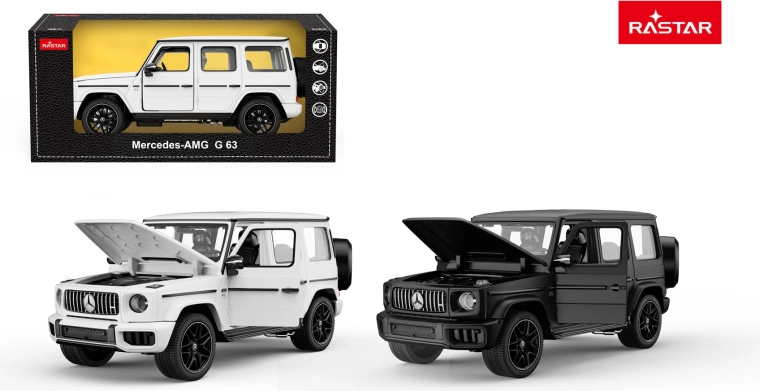 Automodell Mercedes-AMG G63 Rastar 1:24 weiß - 1 Stück