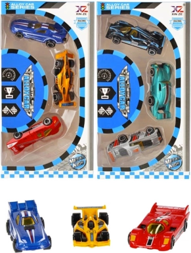 Metall-Rennautos – Set mit 3 Stück